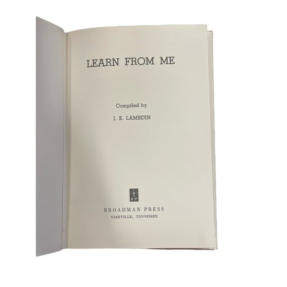 Learn From Me J E Lambdin 1952 Sermons Preacher Pastor Christian Baptist Homily - Picture 4 of 4